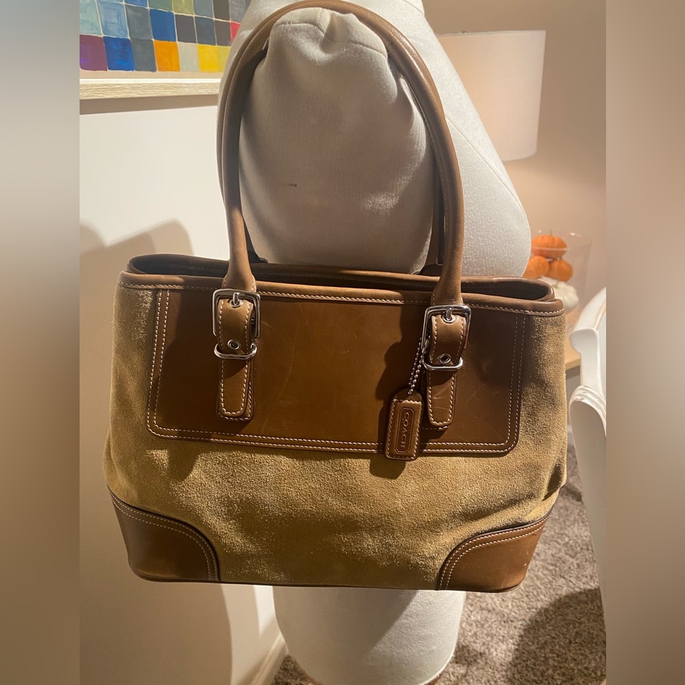 Vintage Coach brown leather bag authentic Y2K
